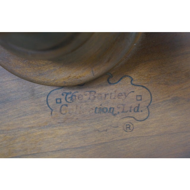 Vintage Bartley Collection Queen Anne Style Solid Cherry Candle Stand Pedestal For Sale - Image 15 of 18