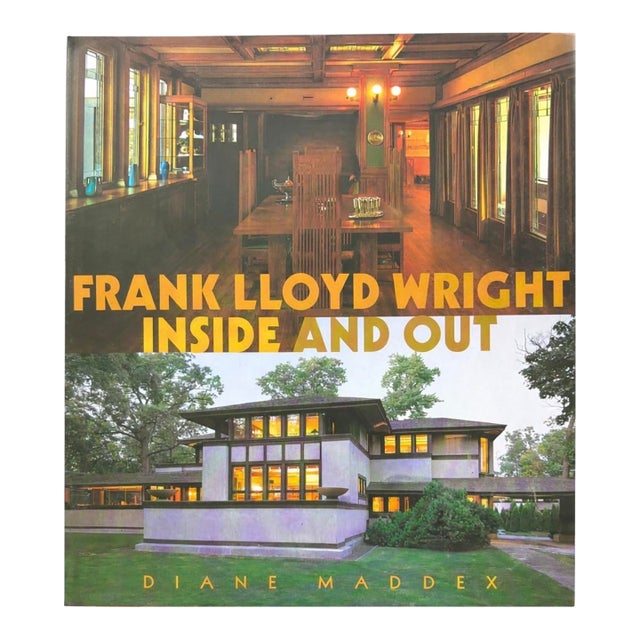 Frank Lloyd Wright Inside and Out Book by Diane Maddex | Architecture Coffee Table Book For Sale