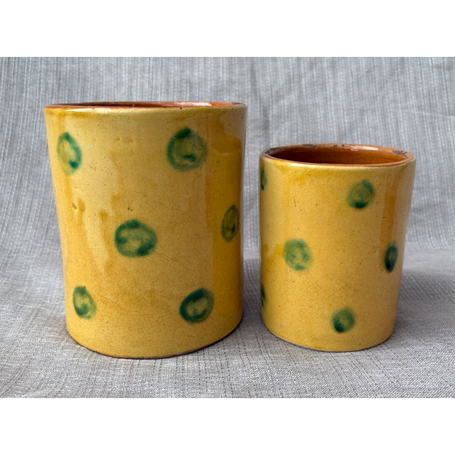 Mid 20th Century Hand Thrown French Terra Cotta Nesting Planters a Pair For Sale - Image 4 of 16