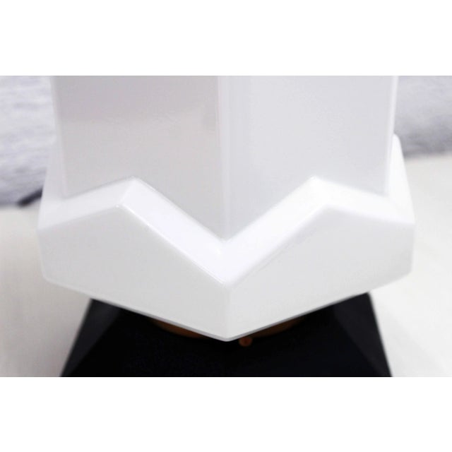 Wood Art Deco Lamp in Wood and Opal Glass, 1930s For Sale - Image 7 of 10