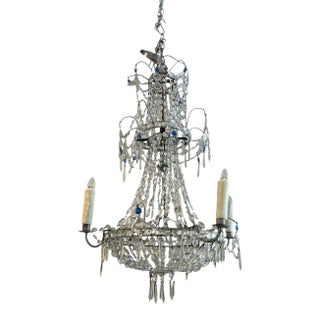 Gustavian 4 Light Chandelier, Rewired For Sale