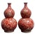 Vintage Asian Glazed Ceramic Double Gourd Vases - A Pair For Sale - Image 9 of 12