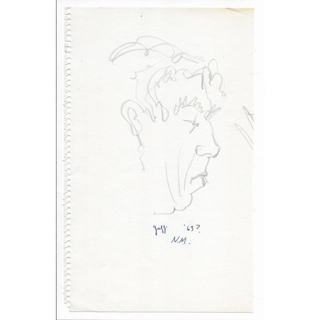 Drawing from the estate of Northwest School artist Neil Meitzler (1930 - 2009). Titled, signed and dated "63?" in pen....