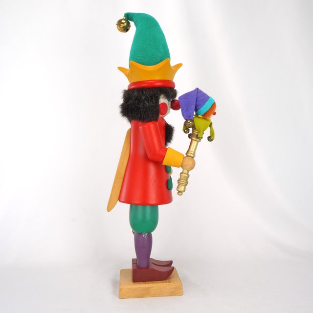 1990s Vintage Christian Ulbricht Court Jester Nutcracker Signed 1990s For Sale - Image 5 of 10
