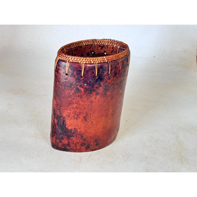 Decorative Box or Vase in Terracotta Africa 20th Century Brown Color.