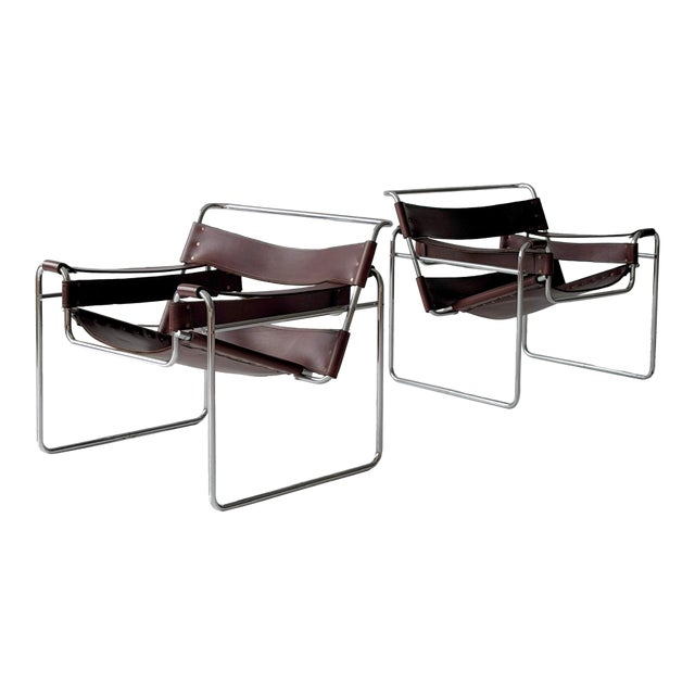 1970s Wassily Chairs Attributed to Marcel Breuer for Gavina For Sale