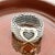 Silver 1990s Tiffany & Co Estate Somerset Heart Ring Size 5.5 Sterling Silver For Sale - Image 8 of 11