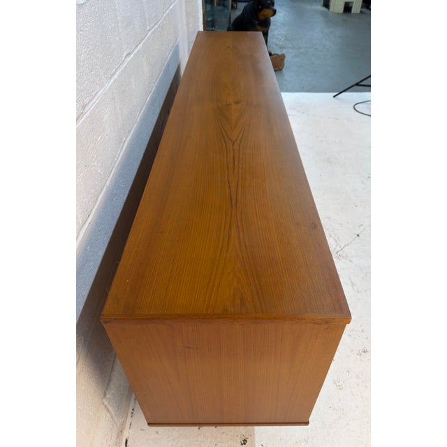 Mid 20th Century Mid-Century Modern Teak Credenza W/ Tambour Doors For Sale - Image 5 of 12