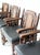 Wood Vintage 1970s Colonial Revival Game Table Set With Four Cane Back Chairs For Sale - Image 7 of 18