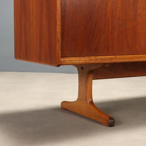 Brown English Manufacture Sideboard in Teak Veneer, 1960s For Sale - Image 8 of 11