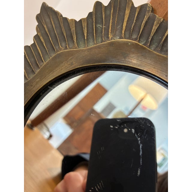 Solid Bronze Sunburst Wall Mirror, Paris For Sale - Image 14 of 15