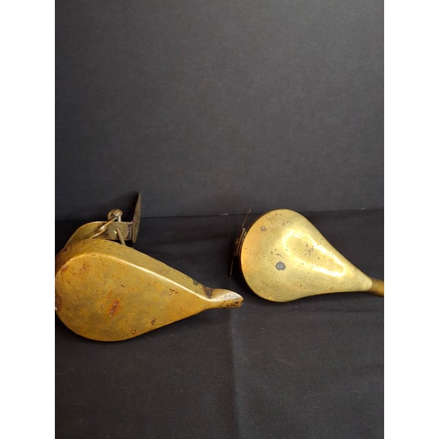 18th C Rare Museum Grade Antique Brass Double Crusie Phoebe Lamp Huge 8.5" Pierced Backplate Marked For Sale - Image 15 of 16