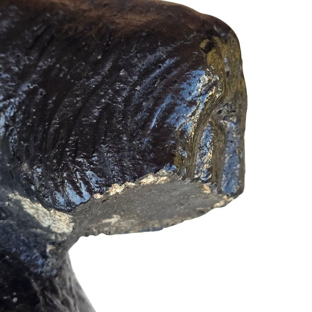 Black Cement Scottish Terrier Dog Statue Vintage Scotty Vintage Sculpture Black Heavy For Sale - Image 8 of 18