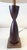 Mid-Century Modern Design Pair of Hourglass “Turned” Shaped Two-Toned Dark Lamps Excellent Condition For Sale - Image 4 of 12