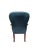 1970s Blue Upholstered Mahogany Queen Anne Style Arm Chair For Sale - Image 4 of 4
