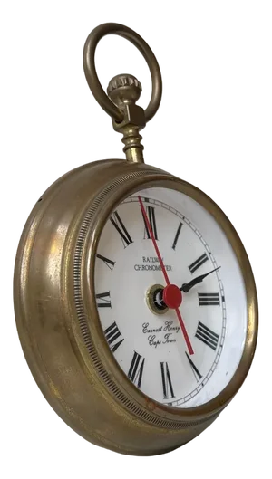 Railway Chronometer Brass Jumbo Wall Clock, 1970s