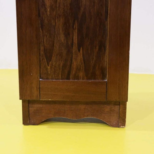 Wooden Column Cabinet with Glass Door and Ceramic Knobs For Sale - Image 4 of 11