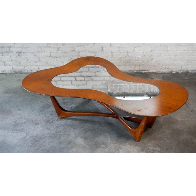 Wood Mid Century Erno Fabry Biomorphic Walnut Coffee Table, C. 1950s For Sale - Image 7 of 18