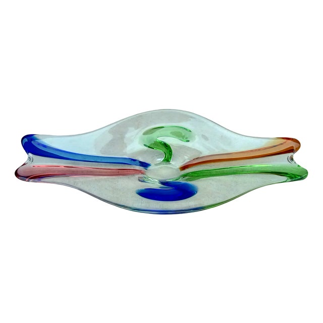 Murano Glass Fruit Bowl, 1960s For Sale