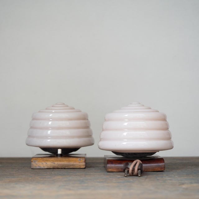 Art Deco Murano Glass Table Lamps, Set of 2 For Sale - Image 3 of 10