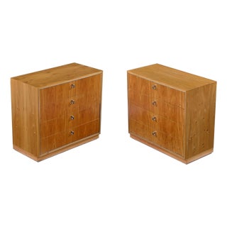 Pair 1970s John Stuart Hickory Bachelors Chests or Large Nightstands For Sale