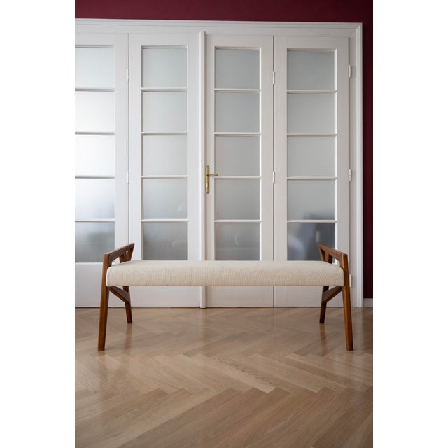Mid-Century Modern Mid-Century Modern Italian Bench in the style of Gio Ponti, 1960s For Sale - Image 3 of 7