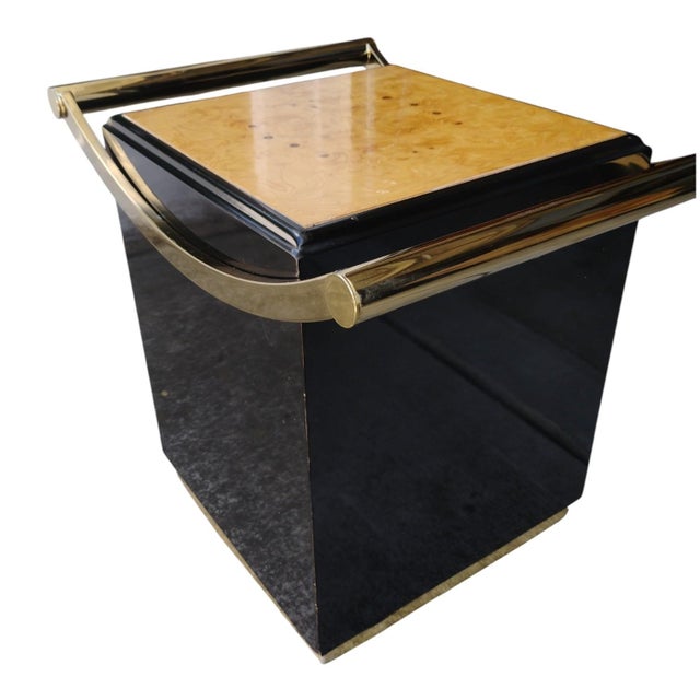 A Pair of 1970s French Hollywood Regency Side Tables, Masterfully Designed by Jean Claude Mahey for the Prestigious Maison Roméo. For Sale - Image 9 of 12