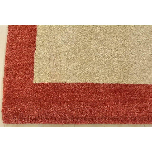 Textile Gabbeh Rug 2’7” X 3’3” Ivory Wool Contemporary Hand-Knotted Carpet For Sale - Image 7 of 9