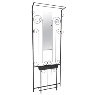 French Art Deco Wrought Iron Hall Tree For Sale