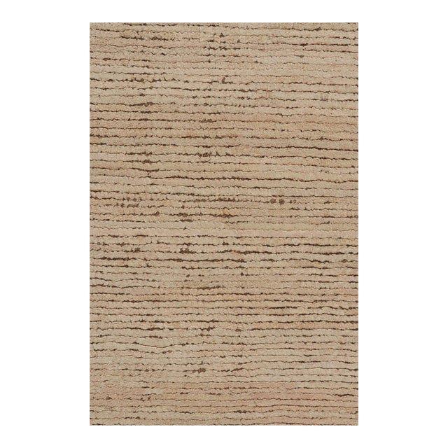Rug & Kilim’s Contemporary Textural Rug in Pink and Beige-Brown Tones For Sale