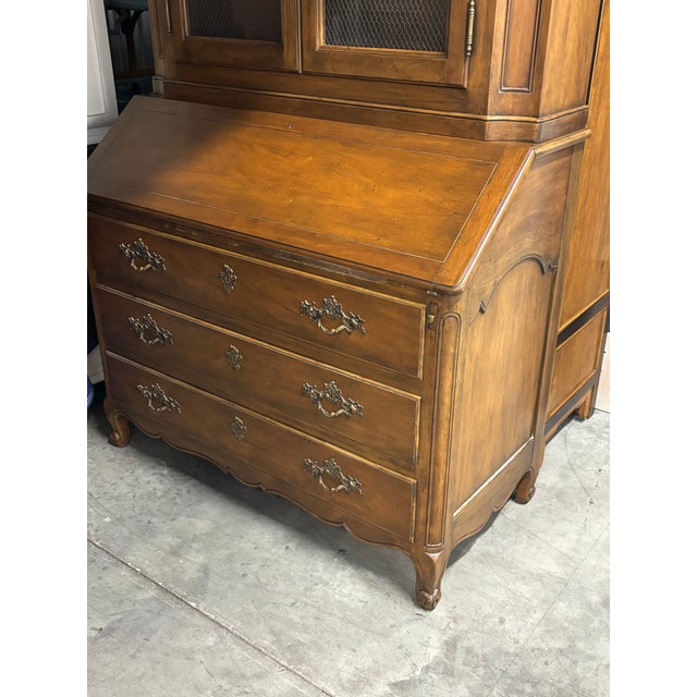 Baker Furniture Company 1960’s French Provincial Illuminated Secretary Desk by Baker Furniture For Sale - Image 4 of 7
