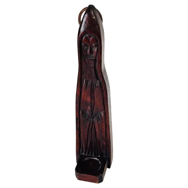 19th Century Abstract Wood Candleholder Sculpture, France For Sale - Image 3 of 15