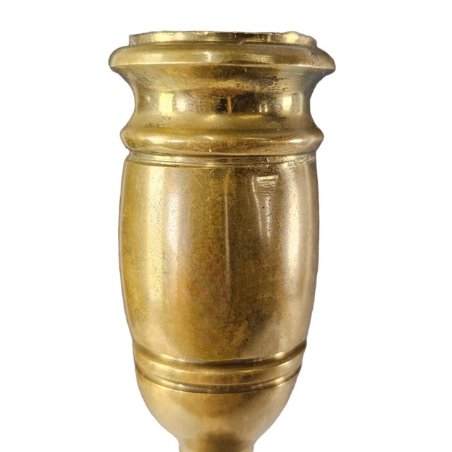 Solid Brass Tavern Bell Candle Holder For Sale In San Francisco - Image 6 of 13
