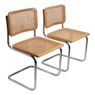 Two Vintage Cesca Chairs Designed by Marcel Breuer C. 1970's For Sale