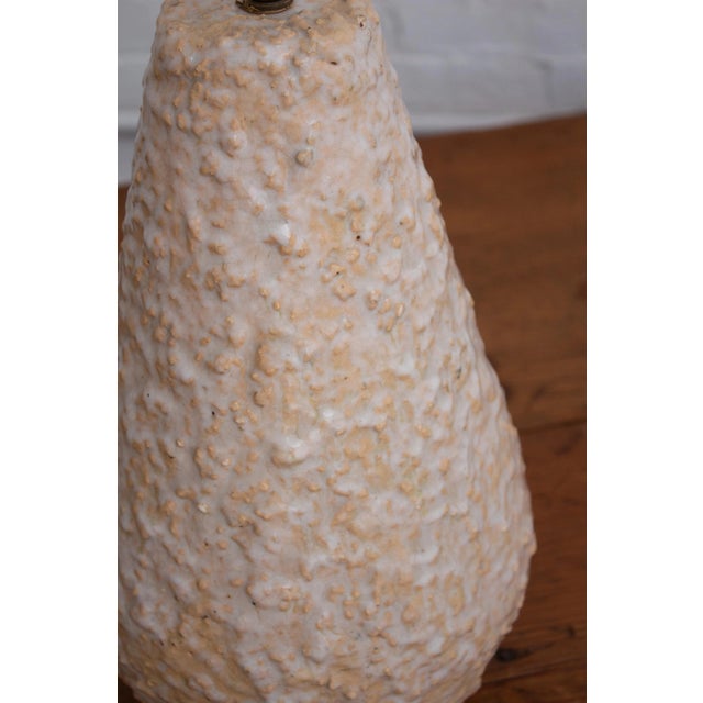 1950s Studio Made Textured Ceramic Lamp For Sale - Image 9 of 13