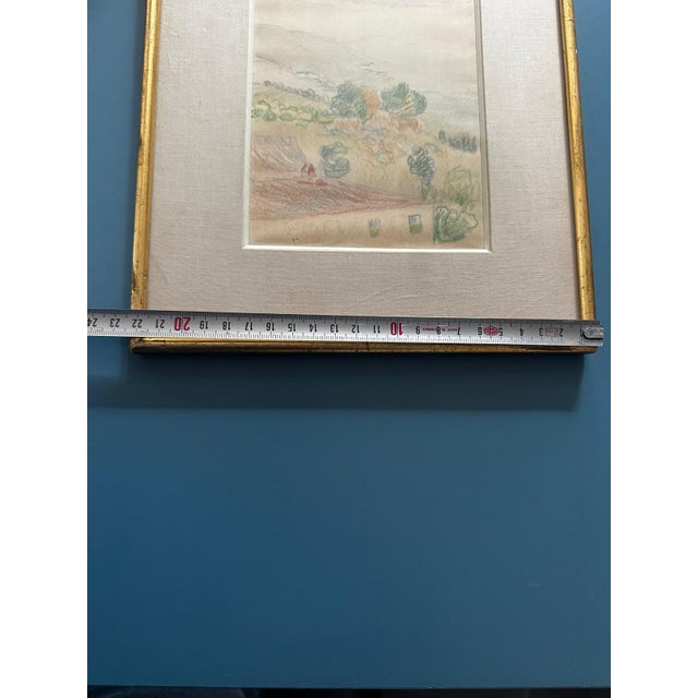 A provençal landscape in colored pencils on paper, attributed to henri-edmond cross (1856–1910), a major figure of french...