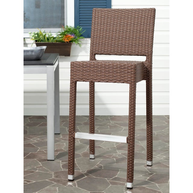2020s Mitchell Indoor-Outdoor Barstool in Brown For Sale - Image 5 of 6