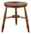 English 1860s Cricket Table with Turned Legs and Circular Sycamore Top For Sale