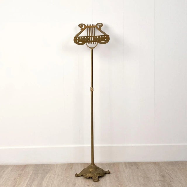 Circa Late 19th Century Victorian Brass Music Stand, England For Sale In San Francisco - Image 6 of 6