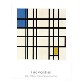 After Piet Mondrian, Rhythm from Black Lines, Print For Sale