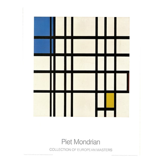 After Piet Mondrian, Rhythm from Black Lines, Print For Sale