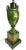 French Vintage French 20th C Designer Empire Style Green & Gold Swan Urn Lamp For Sale - Image 3 of 17