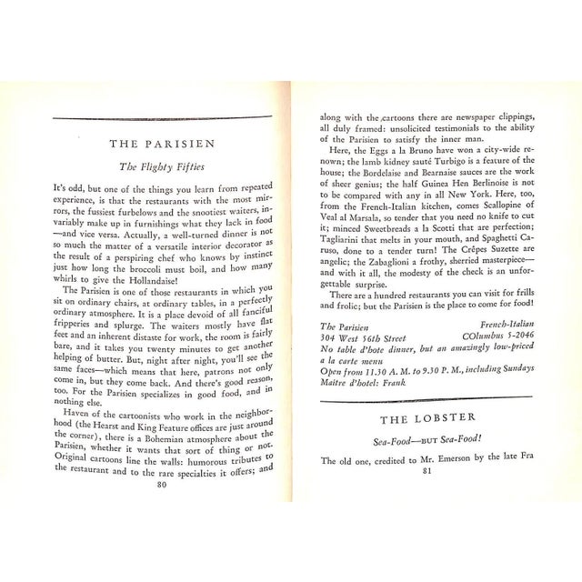White "Dining in New York an Intimate Guide" 1934 James, Rian For Sale - Image 8 of 12