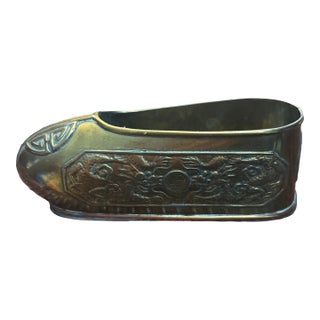 Antique Chinese Brass Shoe Circa 1920-1930's For Sale