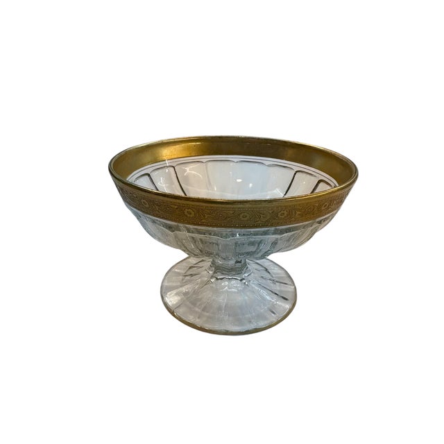 Mid 20th Century Mid Century Modern Heisey Gold-Rimmed Lidded Pedestal Candy Dish For Sale - Image 13 of 18