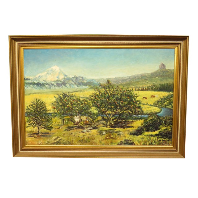 Argentina, Provincia del Neuquen, 1989, Oil on Board, Framed For Sale