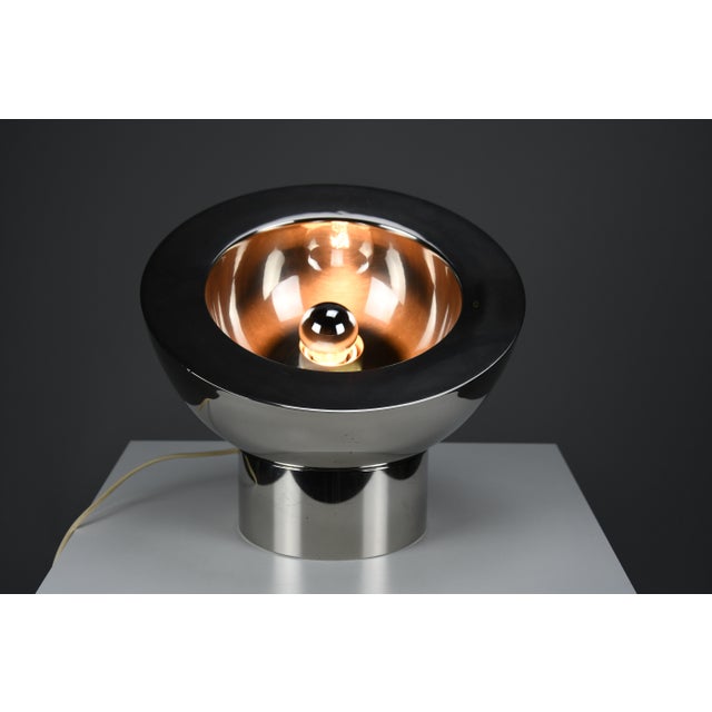 Italian Nickel-Plated Brass Adjustable Table Lamp, 1970s For Sale - Image 13 of 16