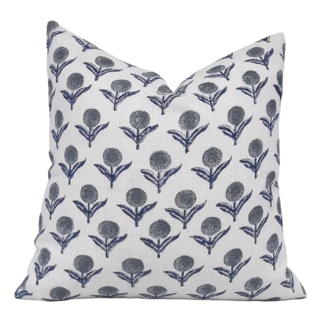 Fabdivine Boho Chic Block Print Cushion Cover 22x22 Inch- Genda Pushp For Sale