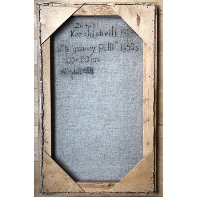 Zurab Kurchishvili, My Granny Polli, 1990, Oil on Canvas, Framed For Sale - Image 9 of 10