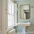 Schumacher Schumacher Emma Stripe Wallpaper In Seaglass For Sale - Image 4 of 4